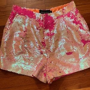 Brand new never worn custom made sequin shorts